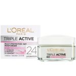 كريم النهار المرطب ثلاثي الفعالية من لوريال ديرمو للبشرة الجافة