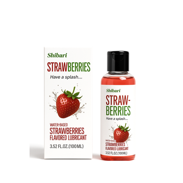 Shibari Strawberries Flavored Lubricant – Water-Based (100ml)