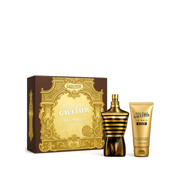 طقم عطر للرجال Jean Paul Gaultier Le Male Elixir Parfum Spray 125ml Set 2 Pieces