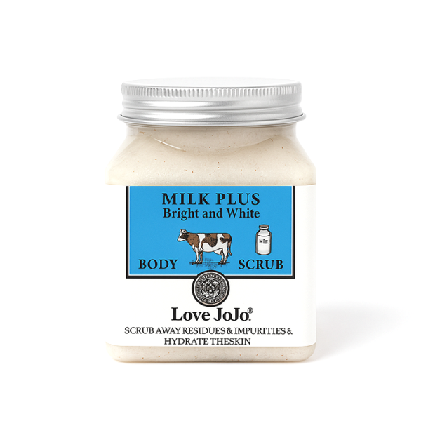 سكراب الجسم بالحليب من Love Jojo لتفتيح البشرة \Love Jojo Milk Plus Body Scrub – Bright and White