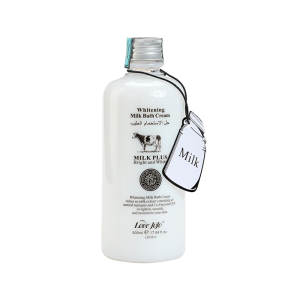 جل استحمام بالحليب – ترطيب ونعومة فائقة (500 مل) -Love Jojo Whitening Milk Bath Cream.