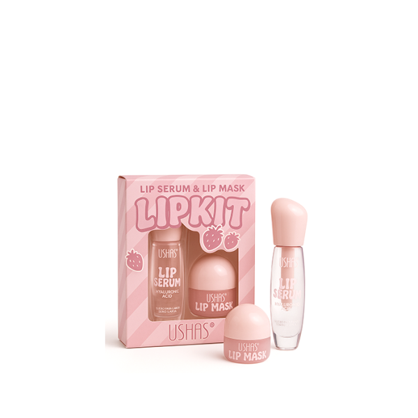 سيروم ومرطب الشفاه بالفراولة - USHAS LIPKIT
