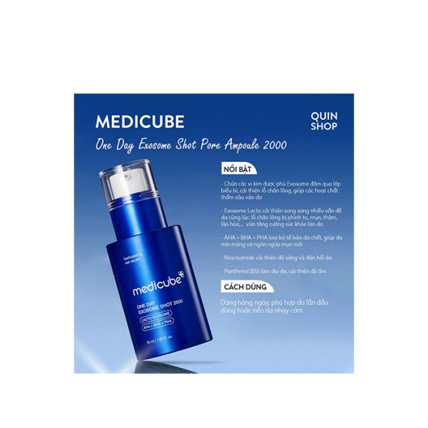 ميديكيوب - وان داي إكسوزوم شوت بور أمبول 2000 \ One-Day Exosome Shot Pore Ampoule 2000 - 30ml