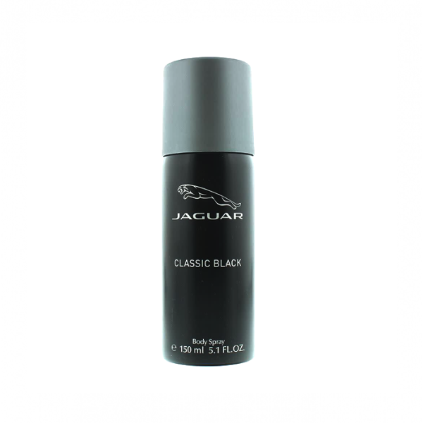 مزيل عرق بخاخ جسم جاكوار كلاسيك بلاك للرجال (Jaguar Classic Black Body Spray for Men – 5 أونص / 150 مل)