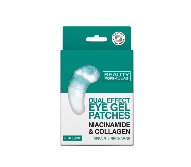 987861243562 جل لصقات تحت العين بيوتي فورمولاز – Beauty Formulas Gel Eye Patches Double Effect Niacinamide & Collagen - الصورة 1