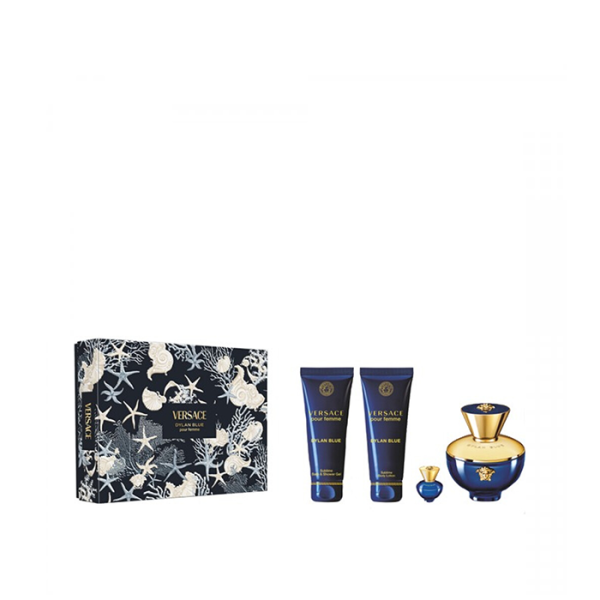 عطر فيرزاتشي ديلان بلو – طقم هدايا نسائي (Versace Ladies Dylan Blue Gift Set Fragrances)