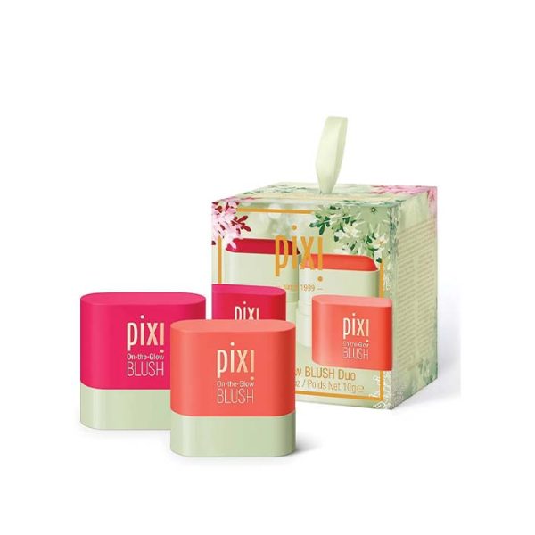 مجموعة باليت بلاشر من بيكسي \Pixi On‑the‑Glow Blush Duo Ornament Kit