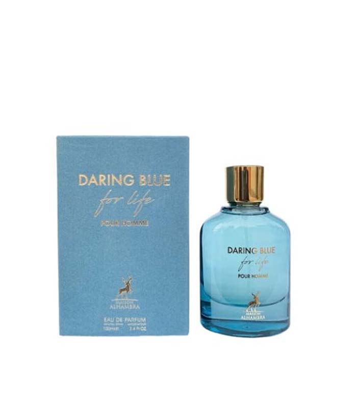 6290360590677 Maison Alhambra Men's Daring Blue For Life EDP 100 ML - الصورة 1