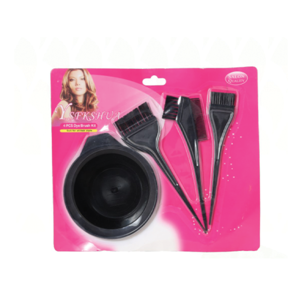 طقم صحن صبغة مع فراشي كرت